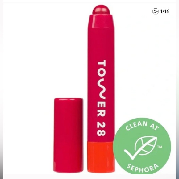 🍓 Tower 28 JuiceBalm Tinted Lip Balm in Drink - Picture 1 of 8